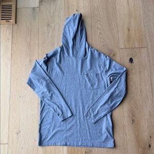 Vineyard Vines Men's Hooded Long-Sleeve Shirt - Heather Blue